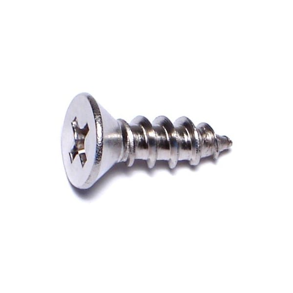 Midwest Fastener Sheet Metal Screw, #10 x 5/8 in, 18-8 Stainless Steel Flat Head Phillips Drive, 100 PK 05173 - main